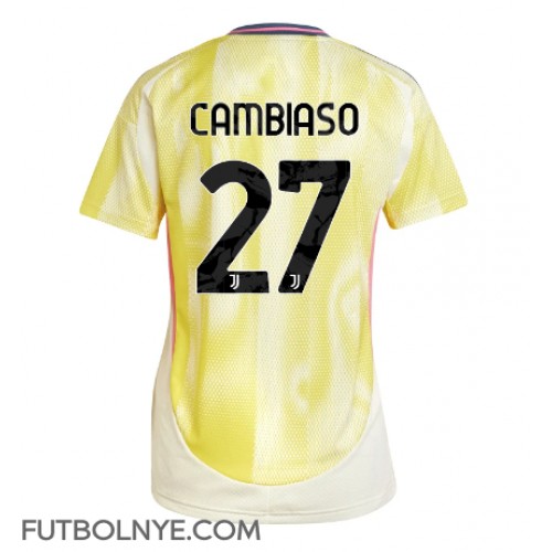 Camiseta Juventus Andrea Cambiaso #27 Visitante Equipación para mujer 2024-25 manga corta